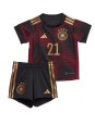 Otroški Nogometna dresi replika Nemčija Ilkay Gundogan #21 Gostujoči SP 2022 Kratek rokav (+ hlače)